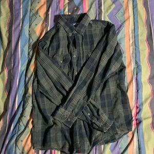 faded glory green flannel
